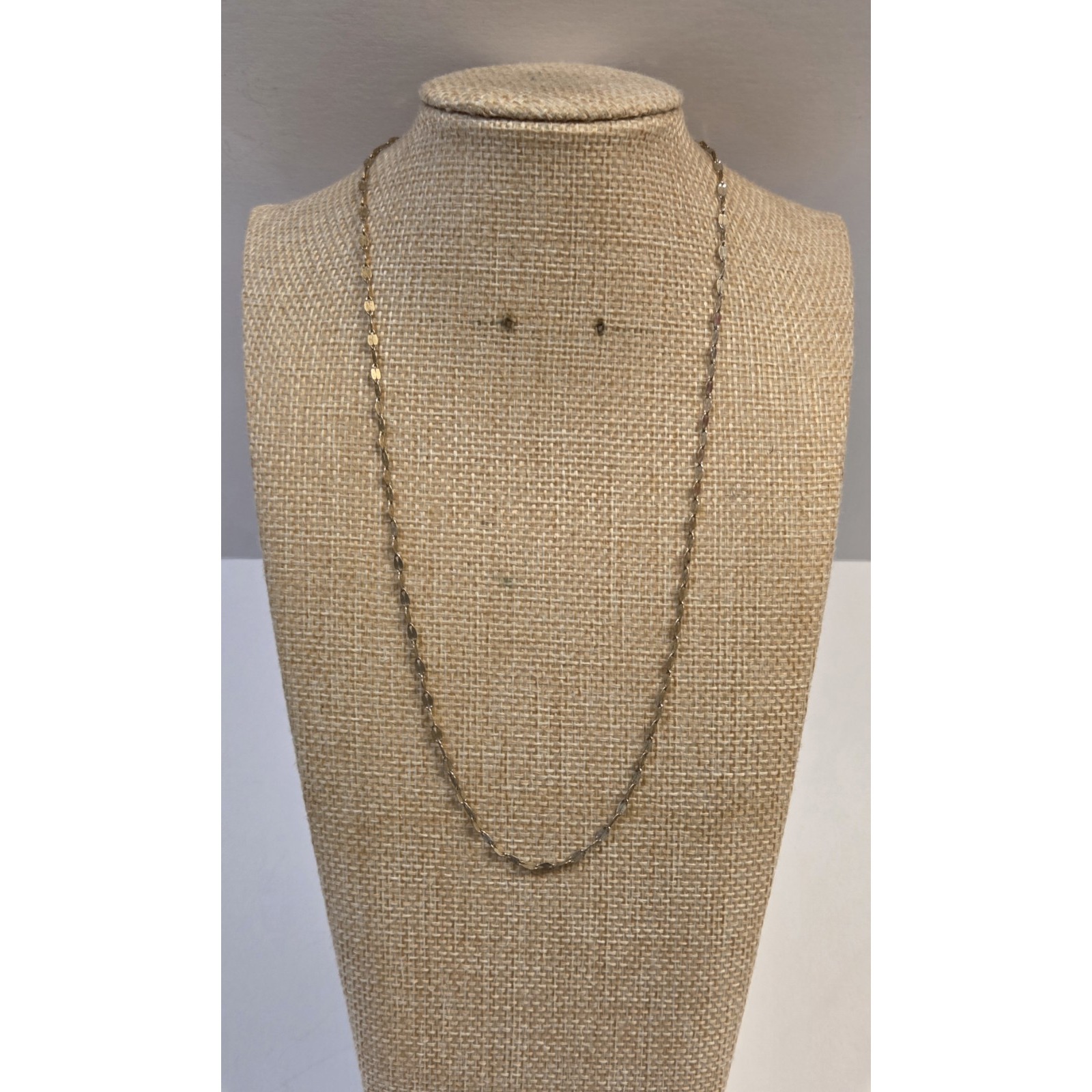 Vintage Italian Sterling Silver Mirror Link Chain Ka 1772 Necklace 18